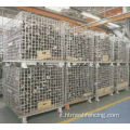 800x900x1200mm Mesh pallet a cesto in ferro zincato pieghevole